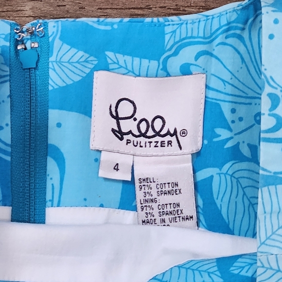 LILLY PULITZER SLEEVELESS BUTTERFLY PRINT DRESS SIZE 4 👗 - Picture 4 of 6